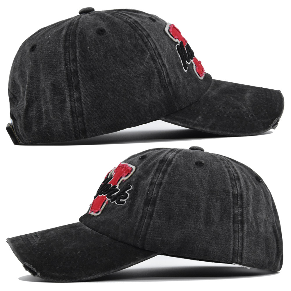 Vintage Washed  Baseball Cap F - Embroidery Letter N recension och pris