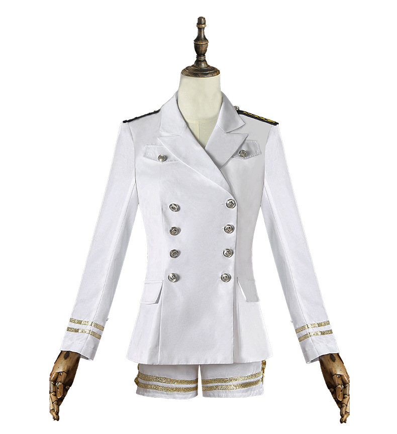 Women Black White Sailor Capta - Embroidery Gold recension och pris